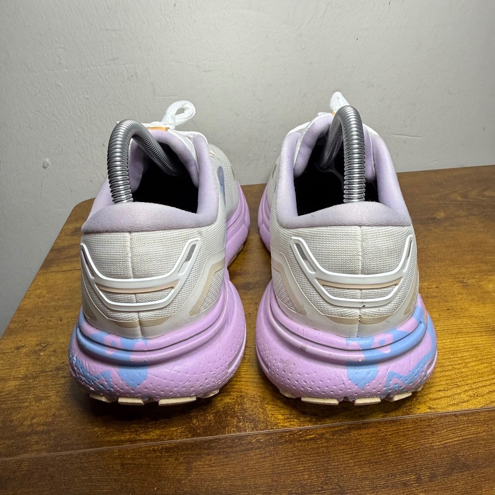 Brooks Ghost 15 Running Shoes Womens Size 8.5 White Purple 1203801B177 - Picture 4 of 7